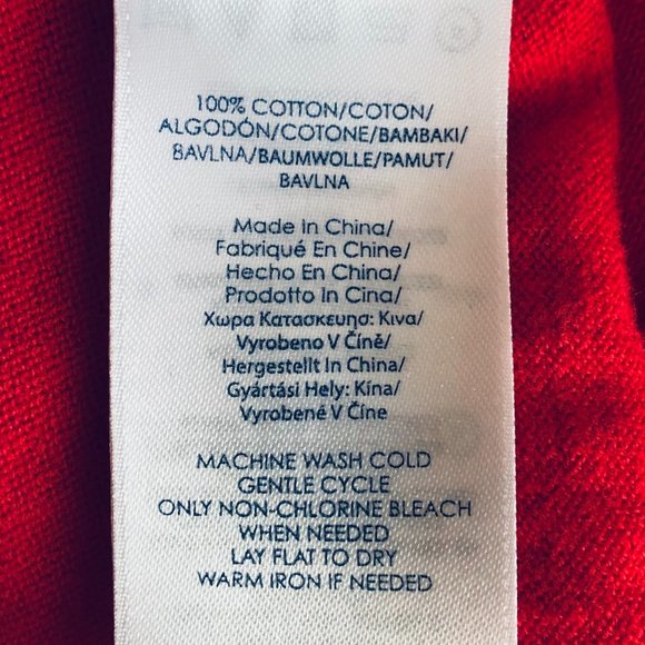 Chaps Red Crop Long Sleeve Cardigan–XS - Picture 5 of 5